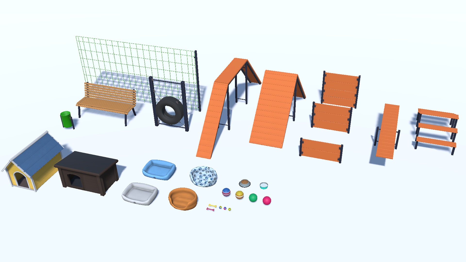 Cartoon Dogs Pack Low-poly 3D model_12