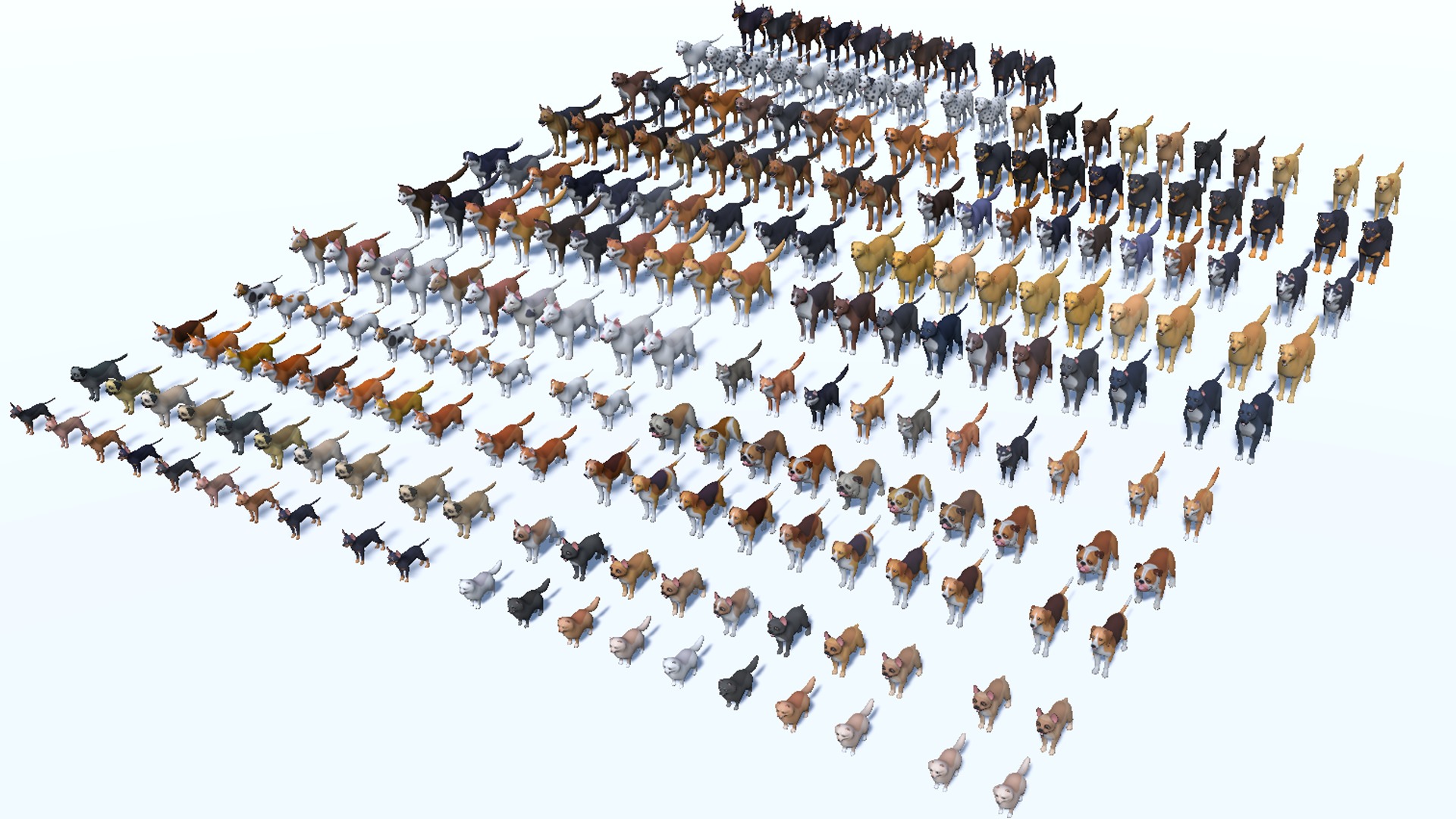 Cartoon Dogs Pack Low-poly 3D model_11