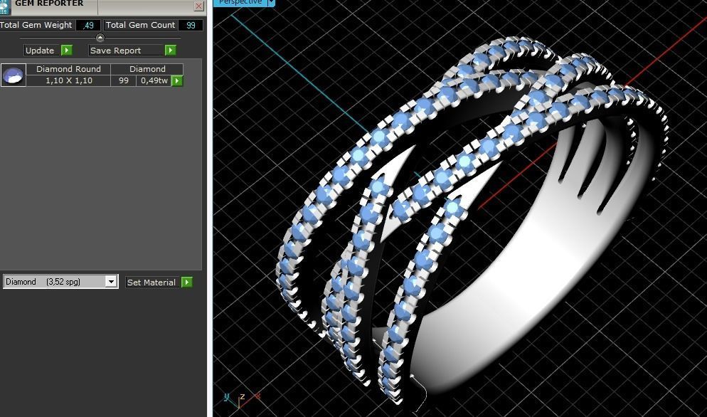 Female ring 255 3D print model_2