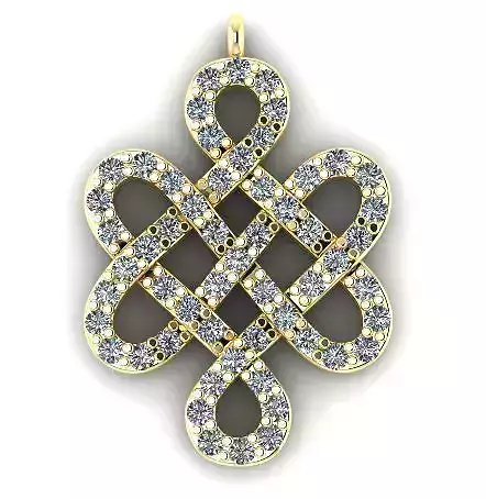 Eternity Knot Pewter Pendant 248