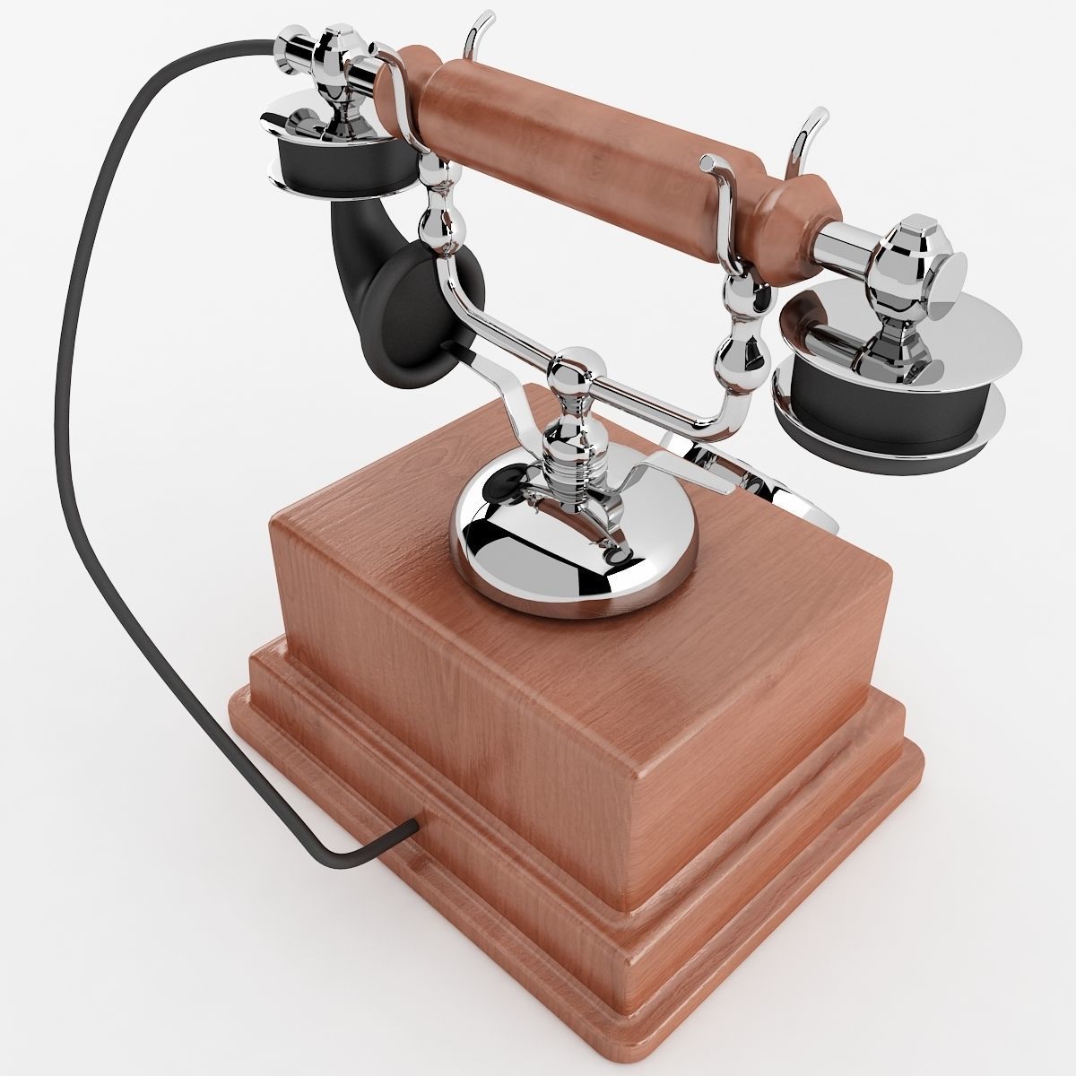 Vintage Telephone 3D model_3