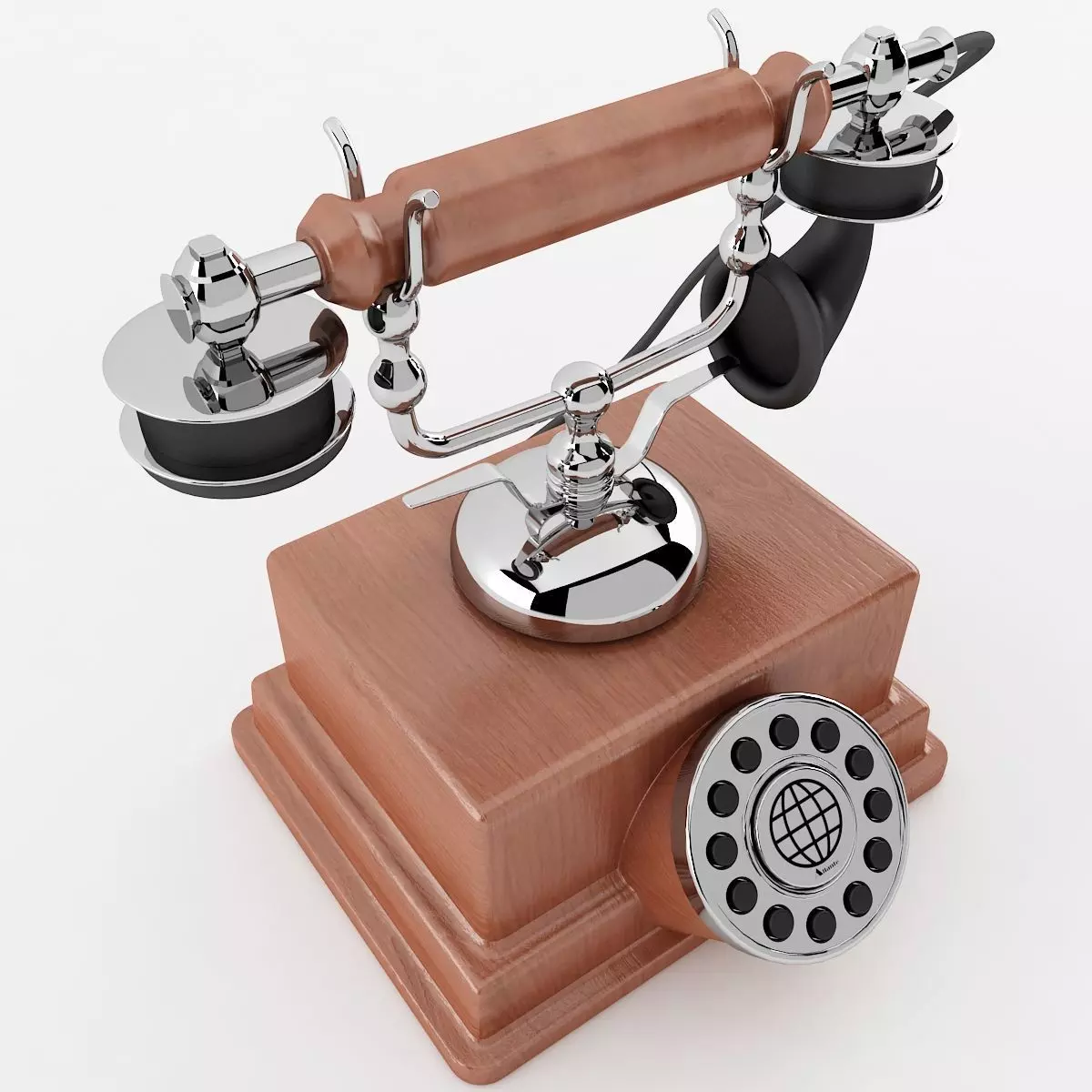 Vintage Telephone 3D model_0