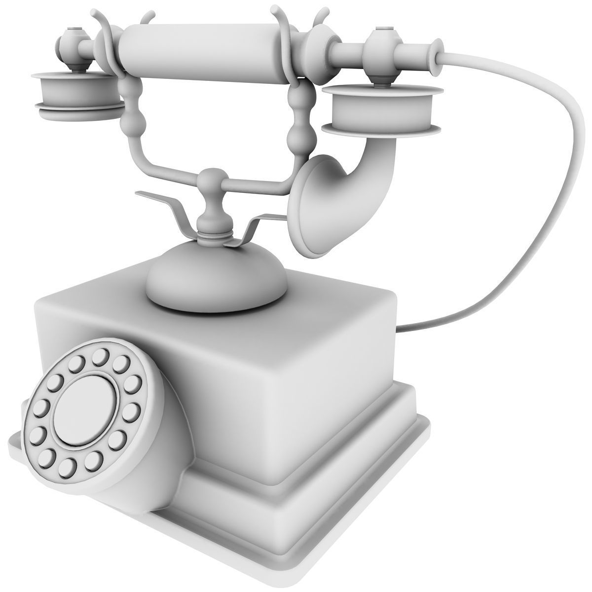 Vintage Telephone 3D model_6