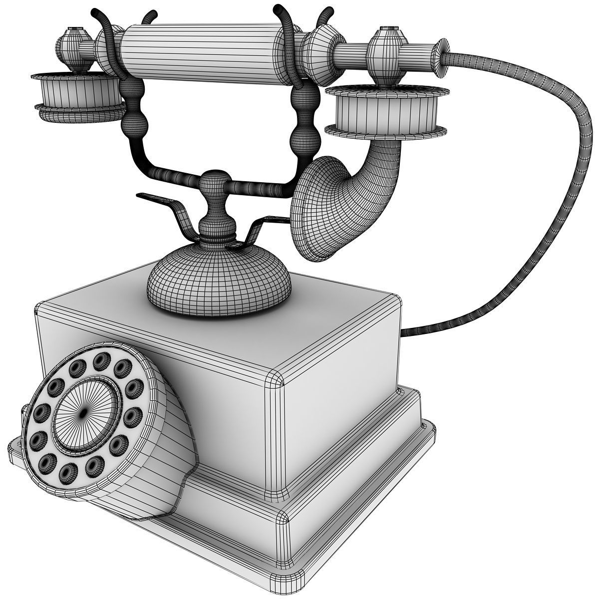 Vintage Telephone 3D model_7