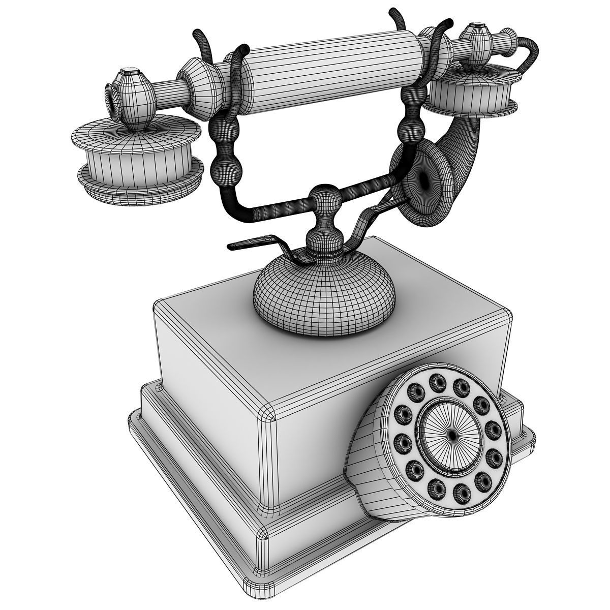 Vintage Telephone 3D model_5