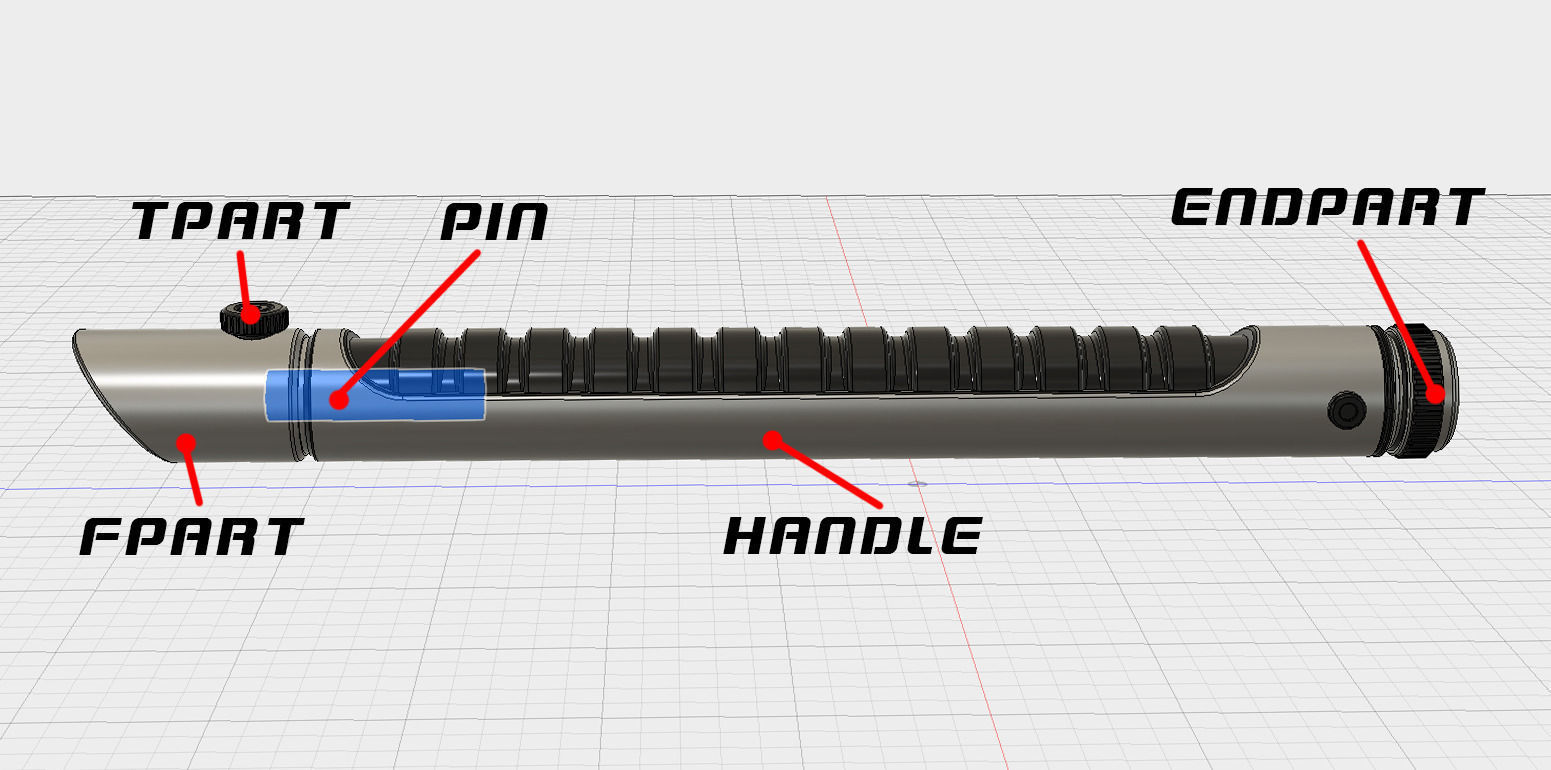 IMPERIAL KNIGHT LIGHTSABER 3D print model_3