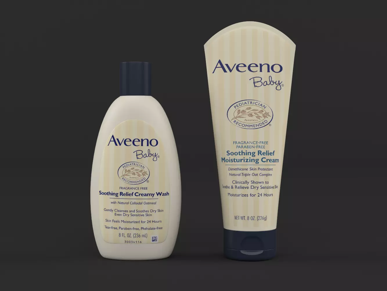 Aveeno Baby Wash and Cream 3D model
