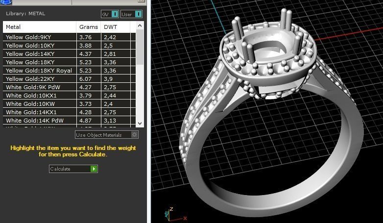201 Ring with a large stone 3D print model_6