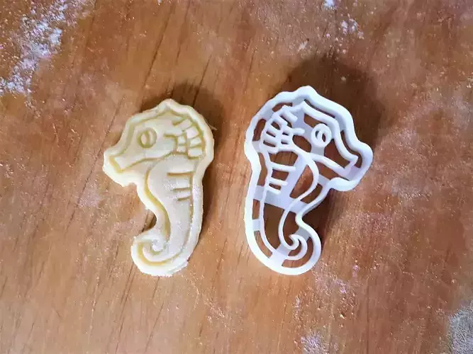 Seahorse cookie cutter 3D print model