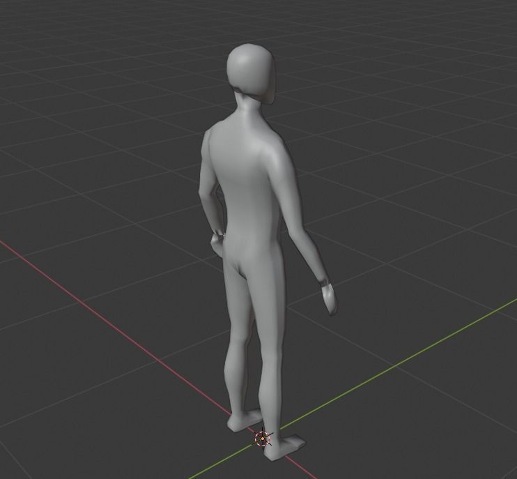 3D low poly male character Free 3D model_4