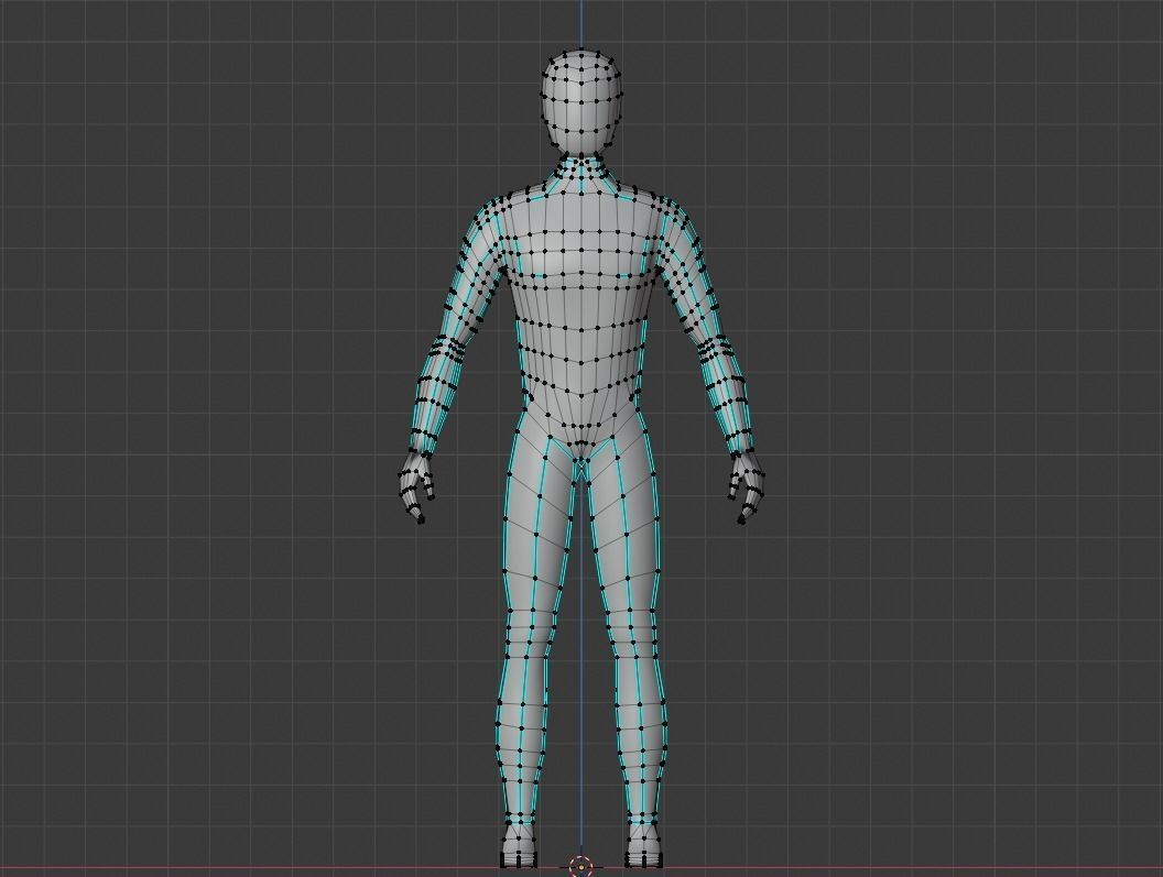 3D low poly male character Free 3D model_1
