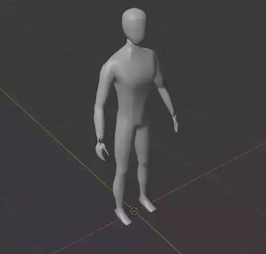 3D low poly male character