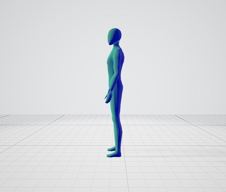 3D low poly male character Free 3D model_5