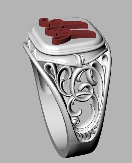 Man ring A A  174 3D print model_4