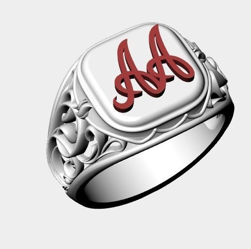 Man ring A A  174 3D print model_3