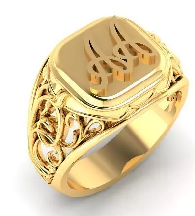 Man ring A A  174 3D print model_0
