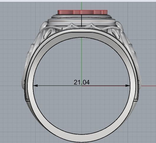 Man ring A A  174 3D print model_1