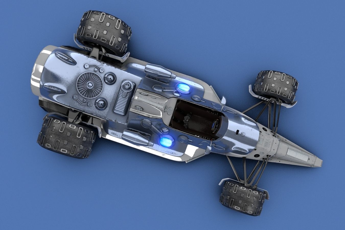 Futuristic F1 Racer 3D model_3