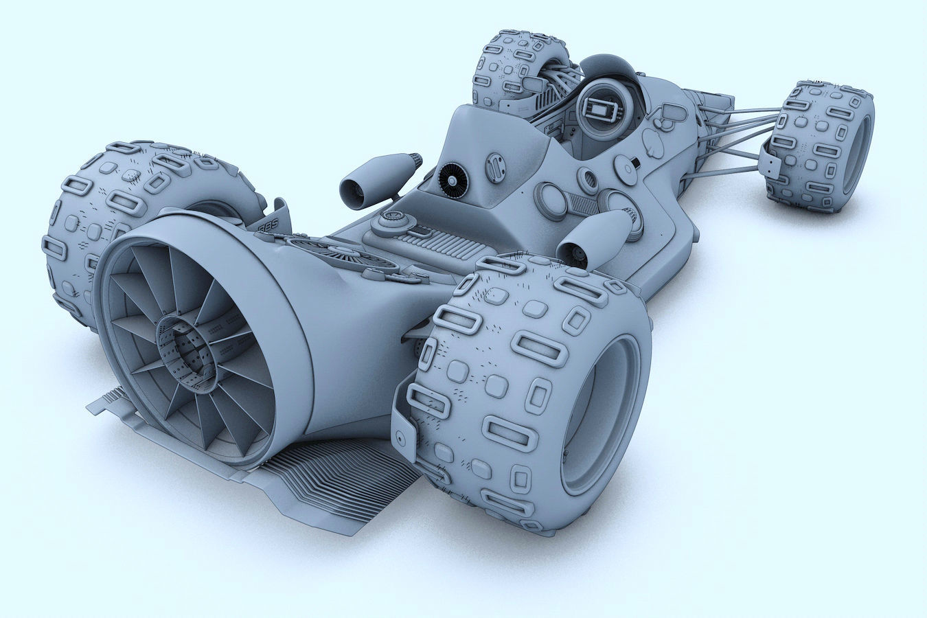 Futuristic F1 Racer 3D model_4