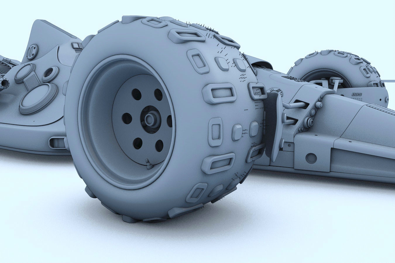 Futuristic F1 Racer 3D model_7