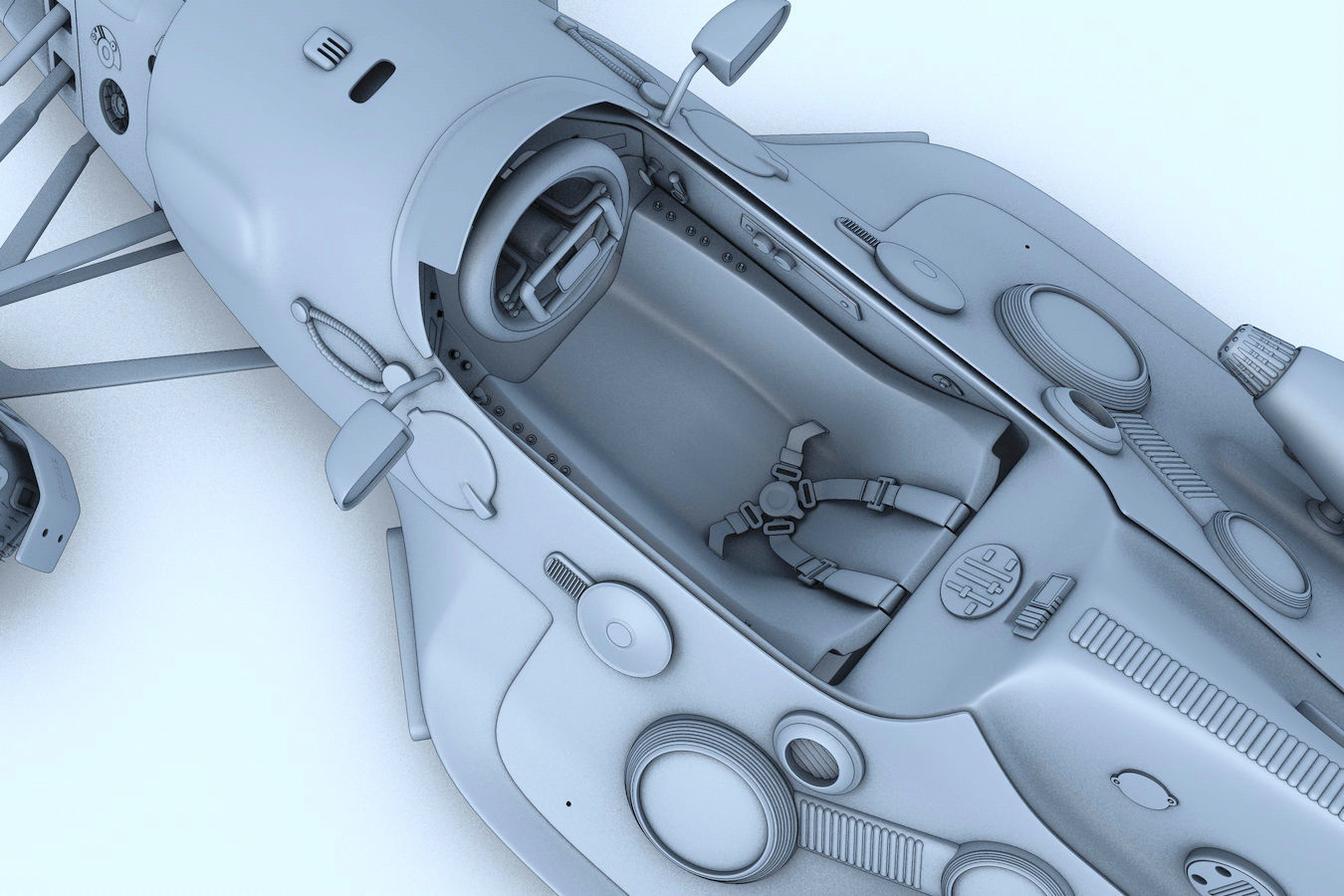 Futuristic F1 Racer 3D model_6