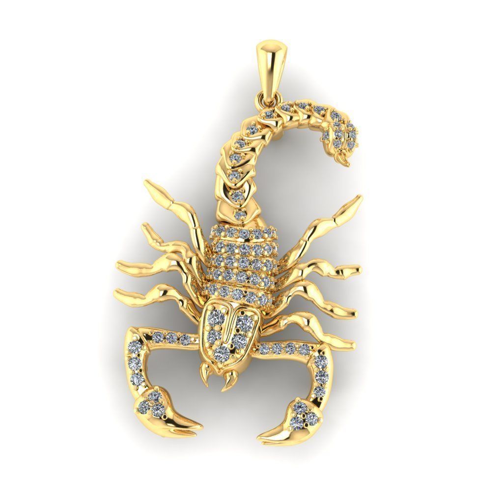 Bendant scorpion 171 3D print model_8