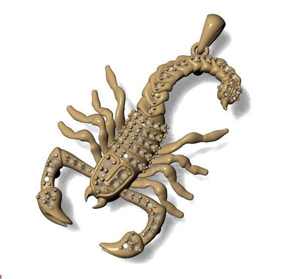 Bendant scorpion 171 3D print model_2