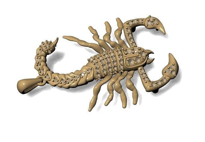 Bendant scorpion 171 3D print model_1