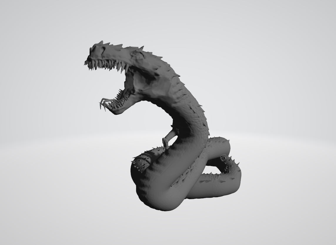 Salazar Slytherin summoning Basilisk 3D print model_4