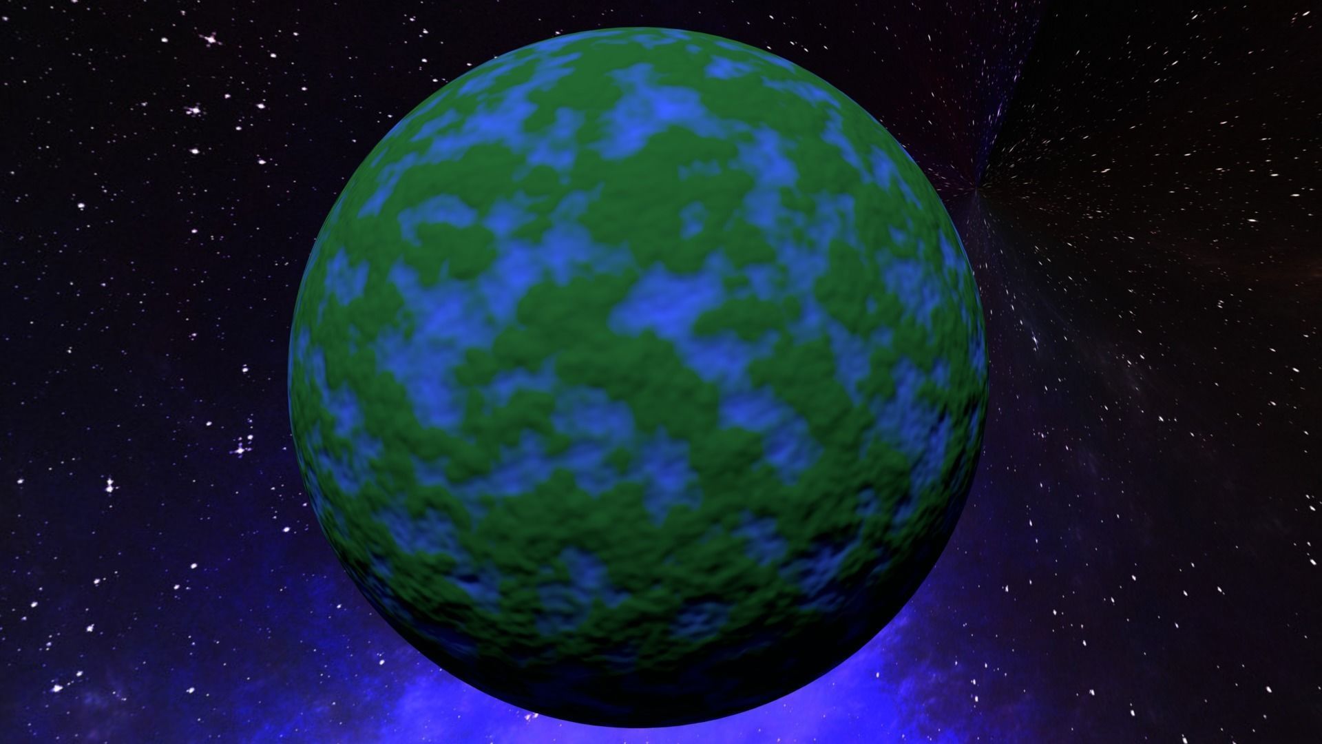 Planet 4 in space 3D model_1