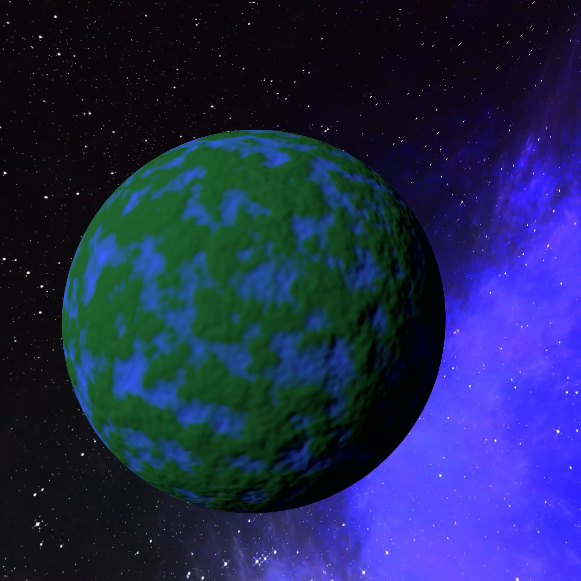 Planet 4 in space 3D model_0