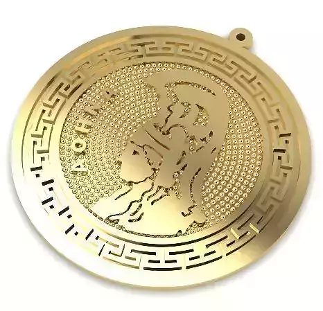 156 2 aphrodite gold coin pendant