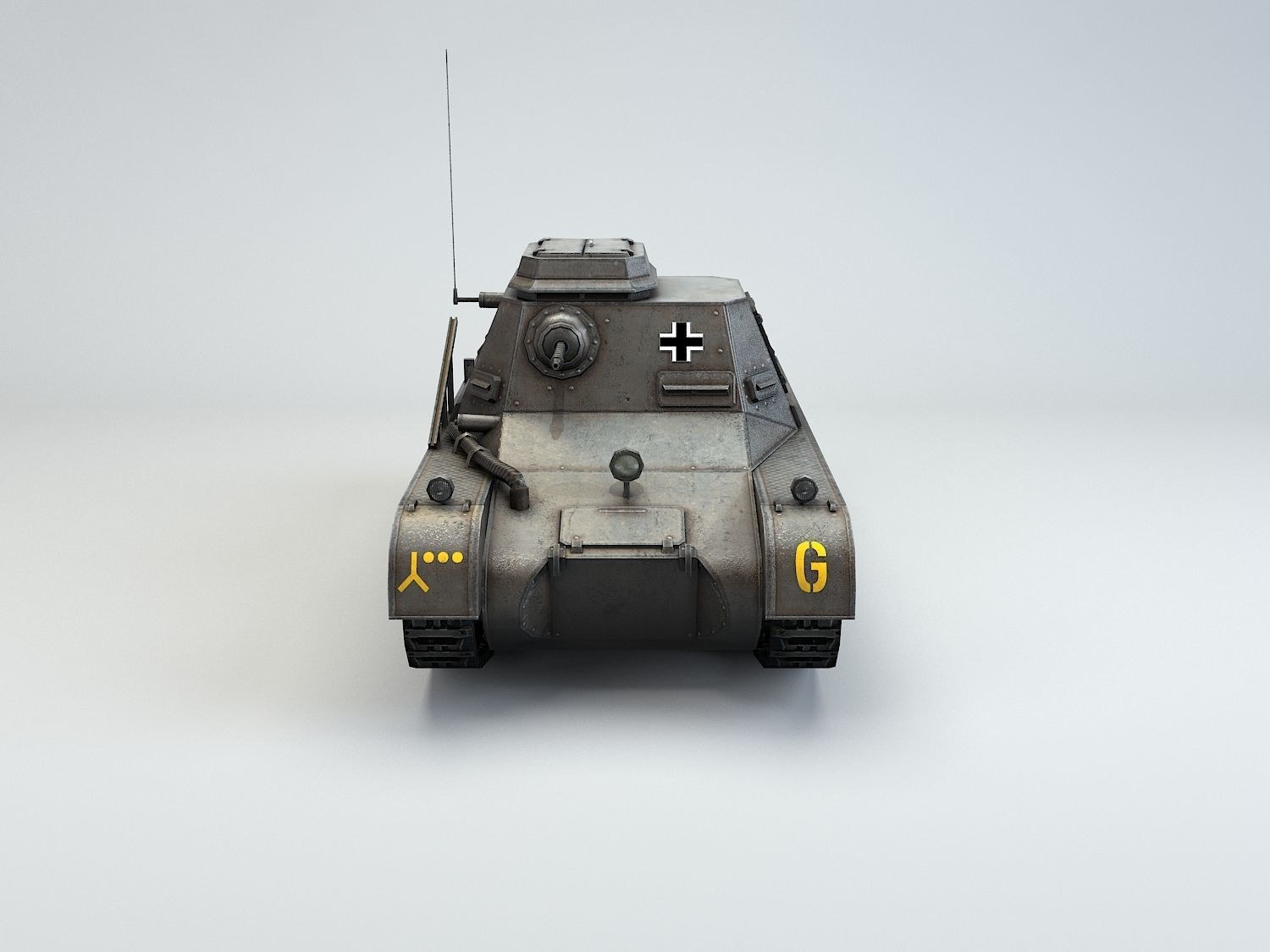 Low Poly  SdKfz 265 Panzerbefehlswagen I A Late Low-poly 3D model_5