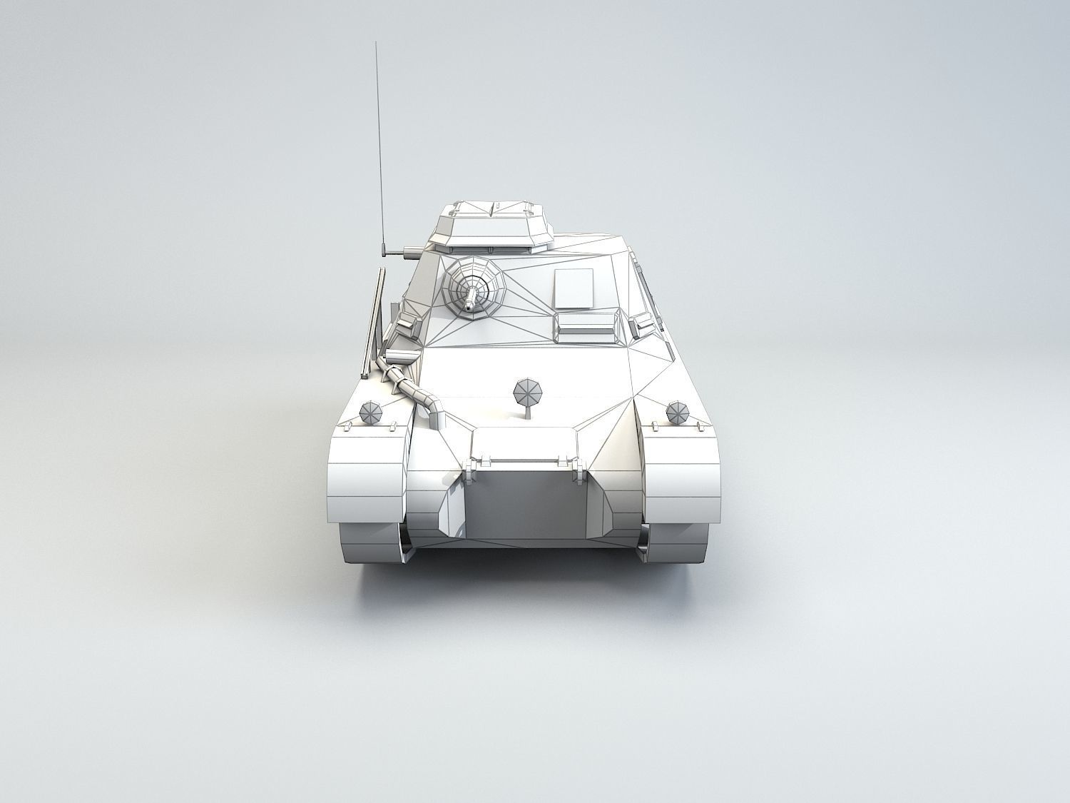 Low Poly  SdKfz 265 Panzerbefehlswagen I A Late Low-poly 3D model_6
