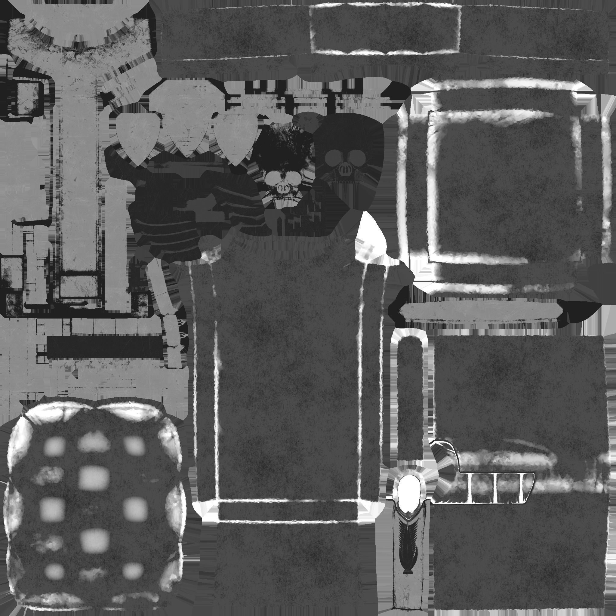 chair sofa stylised model Low-poly 3D model_7