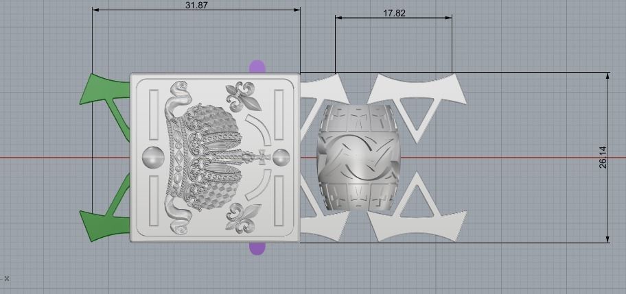 234  Man bracelet  3D print model_5