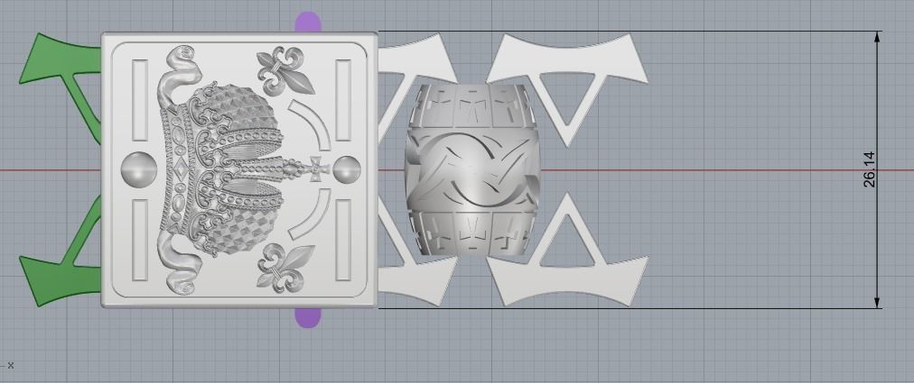 234  Man bracelet  3D print model_4