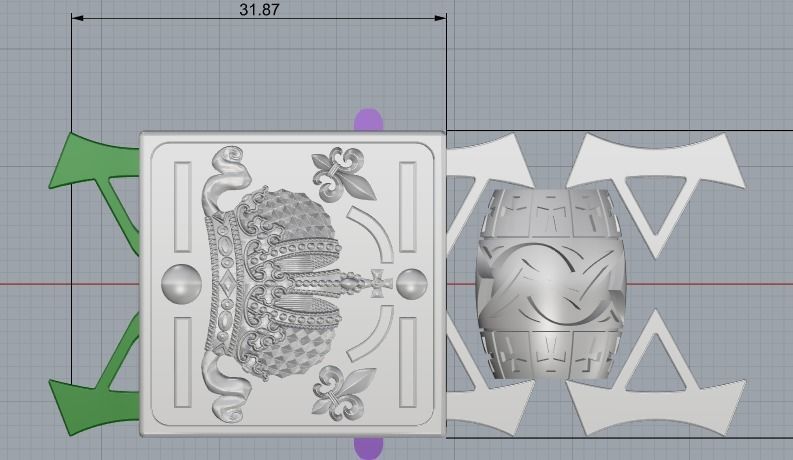 234  Man bracelet  3D print model_1