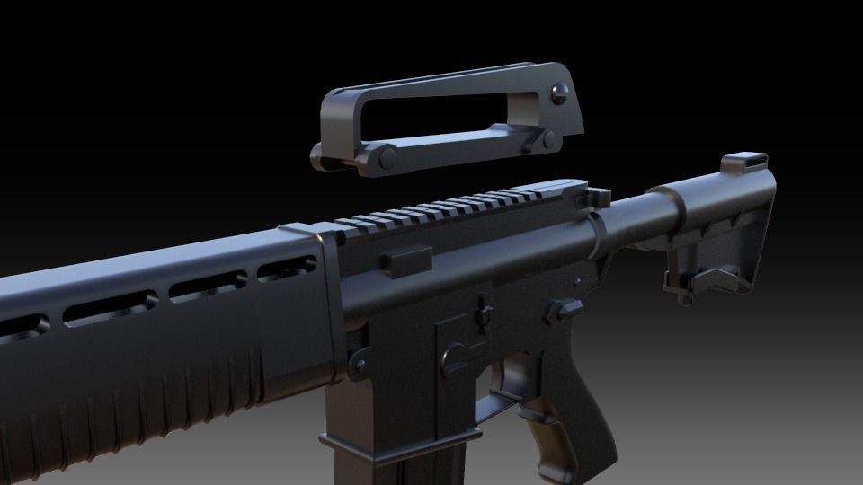 T91 Assault Rifle 3D model_4