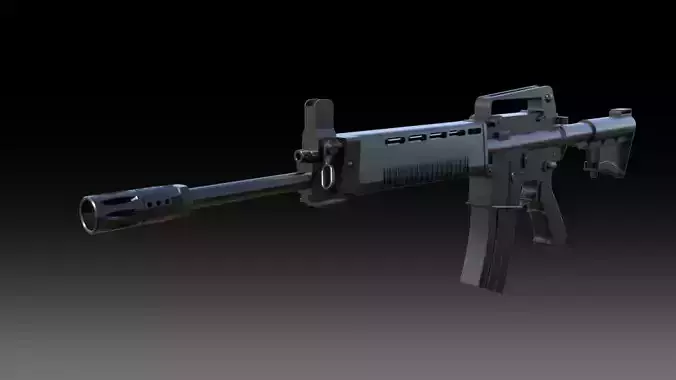 T91 Assault Rifle 3D model