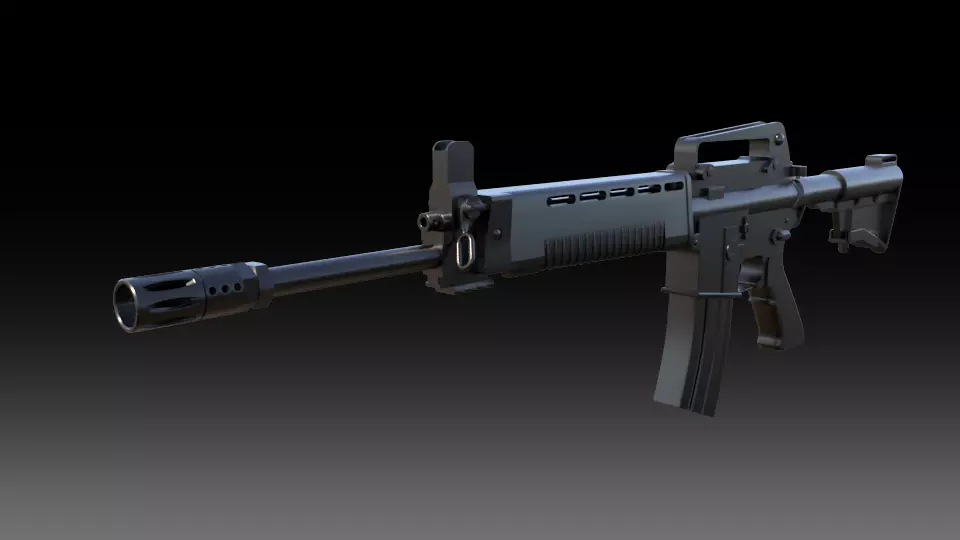 T91 Assault Rifle 3D model_0
