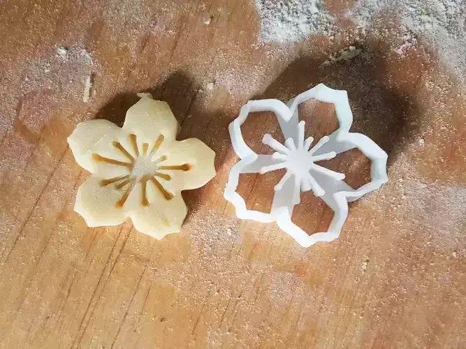 Cherry Blossom cookie cutter 3D print model