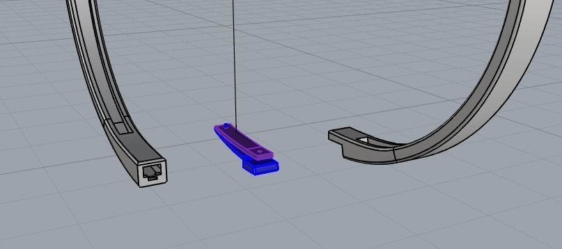 216Bracelet gold plated bracelet with enamel 3D print model_4