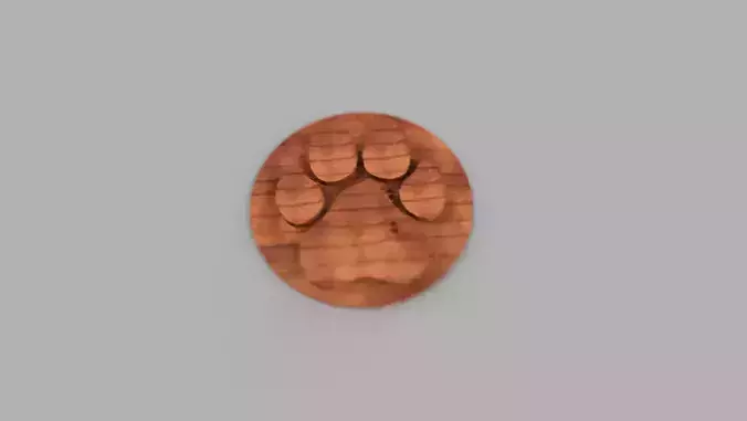 dog paw coaster simple