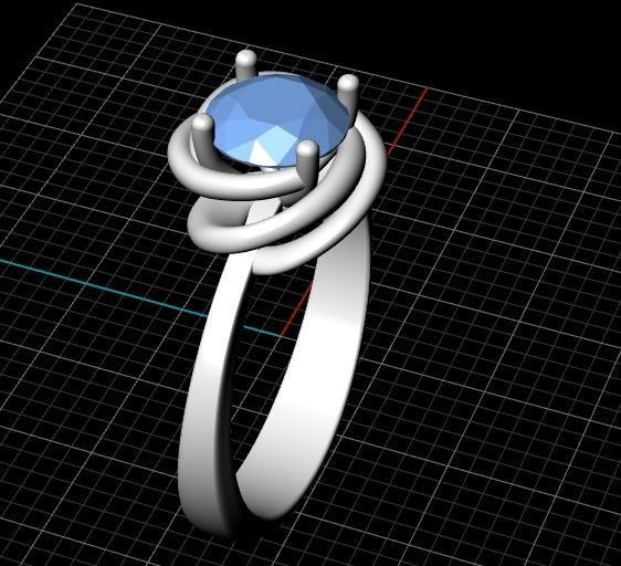 Female ring 289 3D print model_5