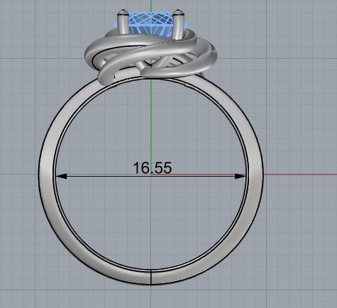 Female ring 289 3D print model_2