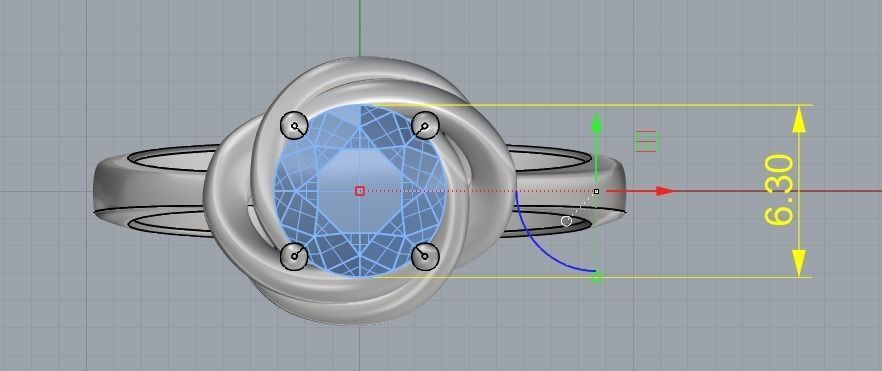 Female ring 289 3D print model_3