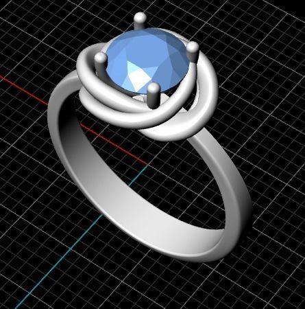 Female ring 289 3D print model_4