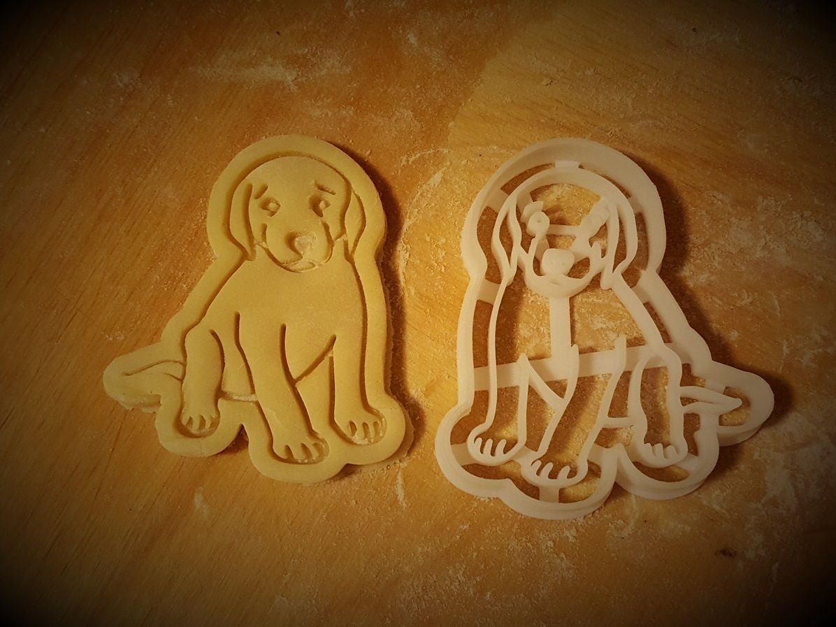 Labrador dog cookie cutter 3D print model_2