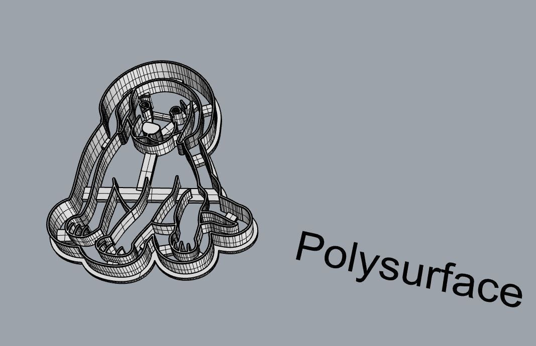 Labrador dog cookie cutter 3D print model_5